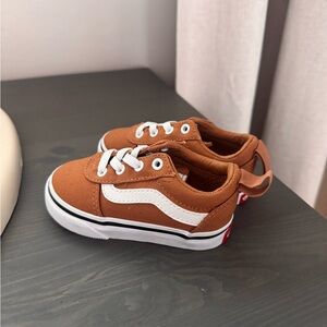 Vans Kids Tan and White Sneakers